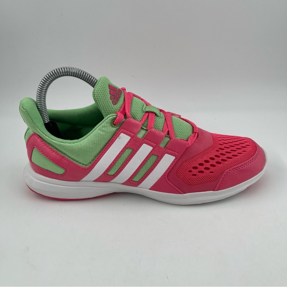 NEW! 👞 Adidas Girls Hyperfast 2.0 Pink Green Running Shoes Sneakers - Size 5.5